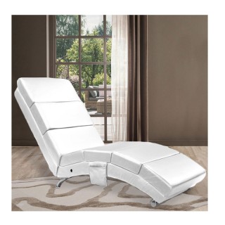 Πολυθρόνα - Ανάκλιντρο 55 x 186 x 89 cm Χρώματος Λευκό Bakaji 02815340 Πολυθρόνα - Ανάκλιντρο 55 x 186 x 89 cm Χρώματος Λευκό Bakaji 02815340