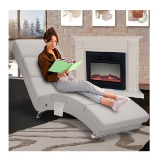 Πολυθρόνα - Ανάκλιντρο 55 x 186 x 89 cm Χρώματος Λευκό Bakaji 02815340 Πολυθρόνα - Ανάκλιντρο 55 x 186 x 89 cm Χρώματος Λευκό Bakaji 02815340