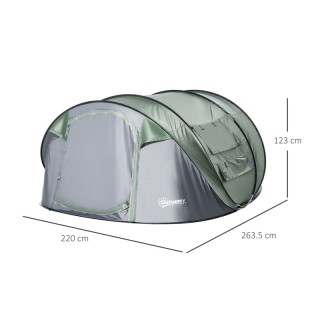 Pop Up Σκηνή Κάμπινγκ 4-5 Ατόμων 1000 mm 263.5 x 220 x 123 cm Outsu... Pop Up Σκηνή Κάμπινγκ 4-5 Ατόμων 1000 mm 263.5 x 220 x 123 cm Outsu...