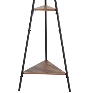 Δέντρο κρεμάστρα Homcom με 2 μαύρα και καφέ ράφια σε μέταλλο και ξύ... Δέντρο κρεμάστρα Homcom με 2 μαύρα και καφέ ράφια σε μέταλλο και ξύ...