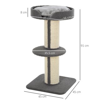 Cat Tree Scratching Post με κάλυμμα μαξιλαριού και στύλους με σχοιν...