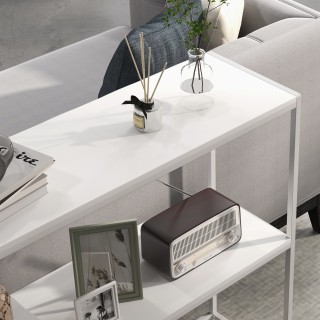 Τραπέζι κονσόλας εισόδου HOMCOM με ανοιχτό ράφι, σε ατσάλι και μορι... Τραπέζι κονσόλας εισόδου HOMCOM με ανοιχτό ράφι, σε ατσάλι και μορι...