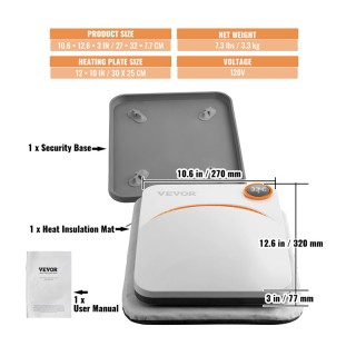 Πρέσα Θερμομεταφοράς 810 W 30 x 25 cm VEVOR BXSTHJYCD1210N9ICV2 Πρέσα Θερμομεταφοράς 810 W 30 x 25 cm VEVOR BXSTHJYCD1210N9ICV2