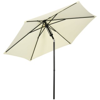 Outsunny Garden Parasol από πολυεστέρα και μέταλλο με ανακλινόμενο ...