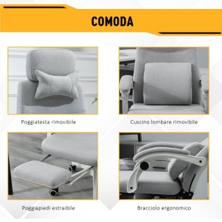 Καρέκλα γραφείου Vinsetto Εργονομική καρέκλα, οσφυϊκό μαξιλάρι, προ... Καρέκλα γραφείου Vinsetto Εργονομική καρέκλα, οσφυϊκό μαξιλάρι, προ...