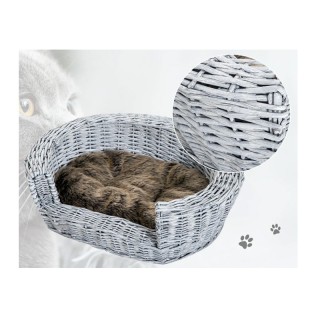 Ψάθινο Κρεβάτι με Μαξιλάρι για Κατοικίδια 57 x 46 x 17.5 cm PawHut ... Ψάθινο Κρεβάτι με Μαξιλάρι για Κατοικίδια 57 x 46 x 17.5 cm PawHut ...