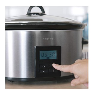 Ψηφιακή Κατσαρόλα 5.5 Lt με Γυάλινο Καπάκι Slow Cooker Cecotec Chup...