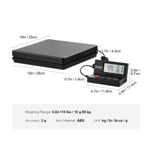 Ψηφιακή Ταχυδρομική Ζυγαριά με LCD Οθόνη 10 g-50 Kg VEVOR FTSYSCYXB... Ψηφιακή Ταχυδρομική Ζυγαριά με LCD Οθόνη 10 g-50 Kg VEVOR FTSYSCYXB...