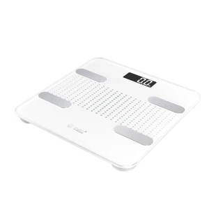 Digitale Personenwaage - Farb-Körperfett-Monitor Weiß Milak GSC 400...
