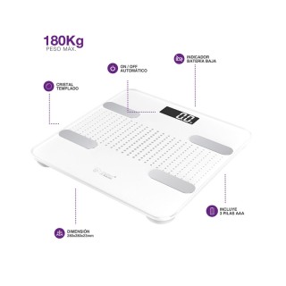 Ψηφιακή Ζυγαριά Μπάνιου - Λιπομετρητής Χρώματος Λευκό Milak GSC 400...