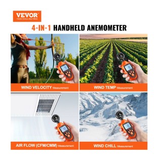 Ψηφιακό Ανεμόμετρο 4 σε 1 VEVOR YTSFSJ6ZFSBX67P00V9