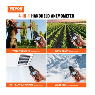 Ψηφιακό Ανεμόμετρο με Bluetooth 4 σε 1 VEVOR YTSFSJ6ZFSBXYMGCMV9