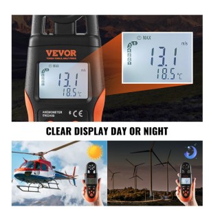 Ψηφιακό Ανεμόμετρο με Bluetooth 4 σε 1 VEVOR YTSFSJ6ZFSBXYMGCMV9