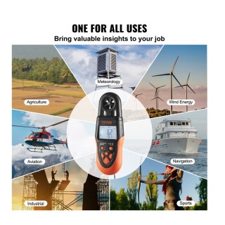 Ψηφιακό Ανεμόμετρο με Bluetooth 4 σε 1 VEVOR YTSFSJ6ZFSBXYMGCMV9