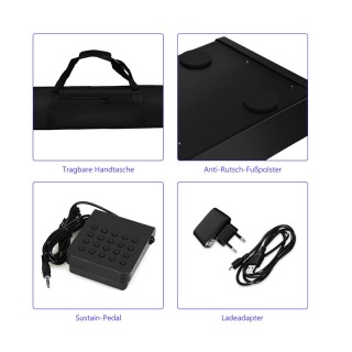 Ψηφιακό Αρμόνιο 88 Πλήκτρων με Πεντάλ Απόσβεσης 126.5 x 18 x 6.5 cm...