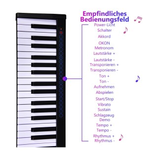 Ψηφιακό Αρμόνιο 88 Πλήκτρων με Πεντάλ Απόσβεσης 126.5 x 18 x 6.5 cm...