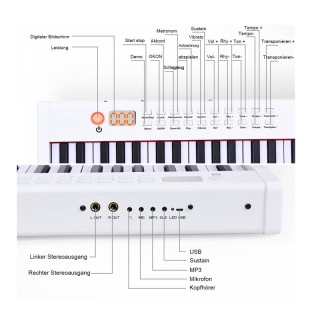 Ψηφιακό Αρμόνιο 88 Πλήκτρων με Πεντάλ Απόσβεσης 127 x 21.5 x 6.5 cm... Ψηφιακό Αρμόνιο 88 Πλήκτρων με Πεντάλ Απόσβεσης 127 x 21.5 x 6.5 cm...