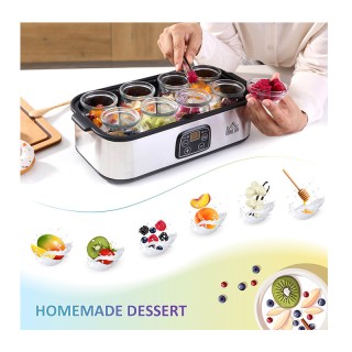Ψηφιακός Παρασκευαστής Γιαουρτιού με 8 Γυάλινα Βάζα 30 W HOMCOM 800... Ψηφιακός Παρασκευαστής Γιαουρτιού με 8 Γυάλινα Βάζα 30 W HOMCOM 800...
