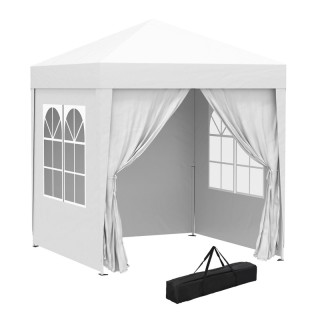 Πτυσσόμενο Κιόσκι Κήπου 2 x 2 x 2.50 m Χρώματος Λευκό Outsunny 1001...