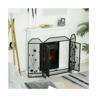 Πτυσσόμενη Μεταλλική Σίτα Τζακιού με 2 Μαγνητικές Πόρτες 125 x 80 c...