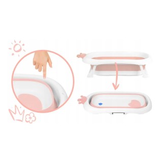 Πτυσσόμενη Μπανιέρα Μωρού με Μαξιλάρι 90 x 21.5 x 50 cm Χρώματος Ρο... Πτυσσόμενη Μπανιέρα Μωρού με Μαξιλάρι 90 x 21.5 x 50 cm Χρώματος Ρο...