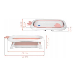 Πτυσσόμενη Μπανιέρα Μωρού με Μαξιλάρι 90 x 21.5 x 50 cm Χρώματος Ρο... Πτυσσόμενη Μπανιέρα Μωρού με Μαξιλάρι 90 x 21.5 x 50 cm Χρώματος Ρο...