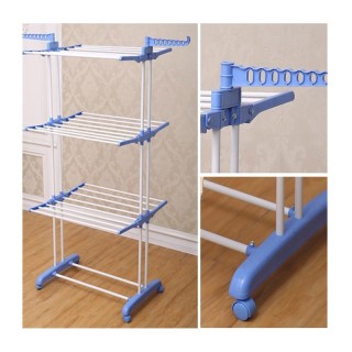 Πτυσσόμενη Απλώστρα Δαπέδου 20 m με Ρόδες Bakaji 02816429