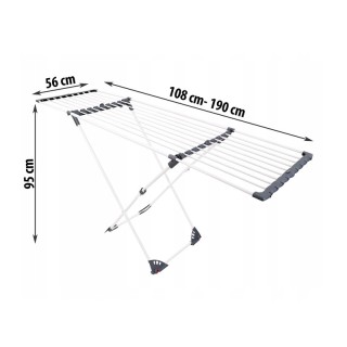 Πτυσσόμενη Απλώστρα με Ρόδες 20 m Massido Ursula 688100 Πτυσσόμενη Απλώστρα με Ρόδες 20 m Massido Ursula 688100