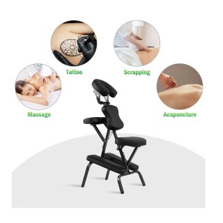Πτυσσόμενη Καρέκλα Μασάζ 48 x 54.5 x 120.5 cm Costway HW55620BK Πτυσσόμενη Καρέκλα Μασάζ 48 x 54.5 x 120.5 cm Costway HW55620BK