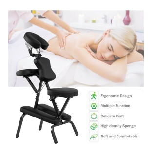 Πτυσσόμενη Καρέκλα Μασάζ 48 x 54.5 x 120.5 cm Costway HW55620BK Πτυσσόμενη Καρέκλα Μασάζ 48 x 54.5 x 120.5 cm Costway HW55620BK