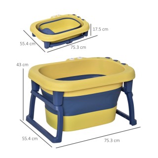 Πτυσσόμενη Μπανιέρα Μωρού 75.3 x 55.4 x 43 cm HOMCOM 400-016YL