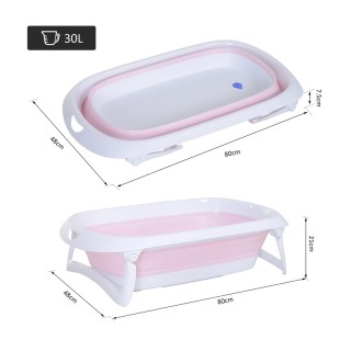 Πτυσσόμενη Μπανιέρα Μωρού 80 x 48 x 21 cm HOMCOM 400-010PK Πτυσσόμενη Μπανιέρα Μωρού 80 x 48 x 21 cm HOMCOM 400-010PK