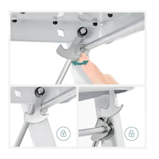 Πτυσσόμενη Σκάλα από Ατσάλι 2 Σκαλιών Songmics GSL12WT Πτυσσόμενη Σκάλα από Ατσάλι 2 Σκαλιών Songmics GSL12WT