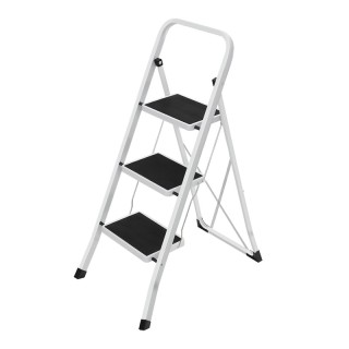 Πτυσσόμενη Σκάλα από Ατσάλι 3 Σκαλιών Songmics GSL03WT Πτυσσόμενη Σκάλα από Ατσάλι 3 Σκαλιών Songmics GSL03WT