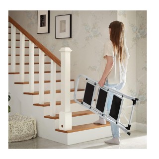 Πτυσσόμενη Σκάλα από Ατσάλι 3 Σκαλιών Songmics GSL03WT Πτυσσόμενη Σκάλα από Ατσάλι 3 Σκαλιών Songmics GSL03WT