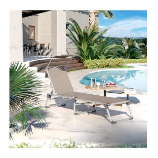 Πτυσσόμενη Ξαπλώστρα Αλουμινίου με Σκίαστρο και Ρυθμιζόμενη Πλάτη Χ... Πτυσσόμενη Ξαπλώστρα Αλουμινίου με Σκίαστρο και Ρυθμιζόμενη Πλάτη Χ...