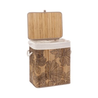 Πτυσσόμενο Καλάθι Απλύτων από Μπαμπού 50 Lt Blackflora 5Five Simply...