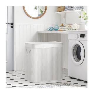 Πτυσσόμενο Καλάθι Απλύτων από Μπαμπού με 3 Χώρους 150 Lt Songmics L... Πτυσσόμενο Καλάθι Απλύτων από Μπαμπού με 3 Χώρους 150 Lt Songmics L...