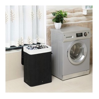 Πτυσσόμενο Καλάθι Απλύτων από Μπαμπού XL 72 Lt Χρώματος Μαύρο Songm... Πτυσσόμενο Καλάθι Απλύτων από Μπαμπού XL 72 Lt Χρώματος Μαύρο Songm...