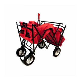 Πτυσσόμενο Καρότσι Κήπου με Οροφή 104 x 53 x 108 cm Χρώματος Κόκκιν... Πτυσσόμενο Καρότσι Κήπου με Οροφή 104 x 53 x 108 cm Χρώματος Κόκκιν...