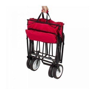 Πτυσσόμενο Καρότσι Κήπου με Οροφή 104 x 53 x 108 cm Χρώματος Κόκκιν... Πτυσσόμενο Καρότσι Κήπου με Οροφή 104 x 53 x 108 cm Χρώματος Κόκκιν...