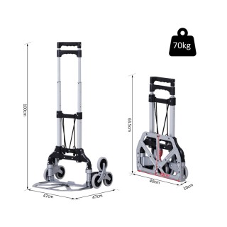 Πτυσσόμενο Καρότσι Μεταφοράς από Αλουμίνιο με 6 Ρόδες 100 x 44 x 47... Πτυσσόμενο Καρότσι Μεταφοράς από Αλουμίνιο με 6 Ρόδες 100 x 44 x 47...