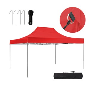 Πτυσσόμενο Κιόσκι Κήπου 2.9 x 4.25 x 3 m Χρώματος Κόκκινο Hoppline ... Πτυσσόμενο Κιόσκι Κήπου 2.9 x 4.25 x 3 m Χρώματος Κόκκινο Hoppline ...