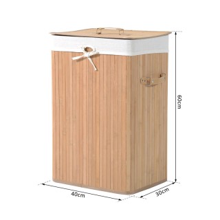 Πτυσσόμενο Καλάθι Απλύτων από Μπαμπού 72 Lt HOMCOM 850-017