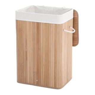 Πτυσσόμενο Καλάθι Απλύτων από Μπαμπού XL 72 Lt Χρώματος Καφέ Ανοιχτ...