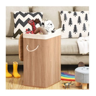 Πτυσσόμενο Καλάθι Απλύτων από Μπαμπού XL 72 Lt Χρώματος Καφέ Ανοιχτ... Πτυσσόμενο Καλάθι Απλύτων από Μπαμπού XL 72 Lt Χρώματος Καφέ Ανοιχτ...