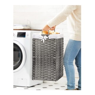 Πτυσσόμενο Καλάθι Απλύτων από Ρατάν 90 Lt 46 x 33 x 60 cm Χρώματος ... Πτυσσόμενο Καλάθι Απλύτων από Ρατάν 90 Lt 46 x 33 x 60 cm Χρώματος ...