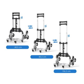 Πτυσσόμενο Καρότσι Μεταφοράς από Αλουμίνιο 80 Kg 39 x 27 x 106.5 cm... Πτυσσόμενο Καρότσι Μεταφοράς από Αλουμίνιο 80 Kg 39 x 27 x 106.5 cm...