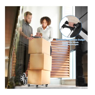 Πτυσσόμενο Καρότσι Μεταφοράς από Αλουμίνιο 80 Kg 39 x 27 x 106.5 cm... Πτυσσόμενο Καρότσι Μεταφοράς από Αλουμίνιο 80 Kg 39 x 27 x 106.5 cm...