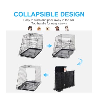 Πτυσσόμενο Μεταλλικό Κλουβί Μεταφοράς για Κατοικίδια 76 x 48 x 55 c... Πτυσσόμενο Μεταλλικό Κλουβί Μεταφοράς για Κατοικίδια 76 x 48 x 55 c...